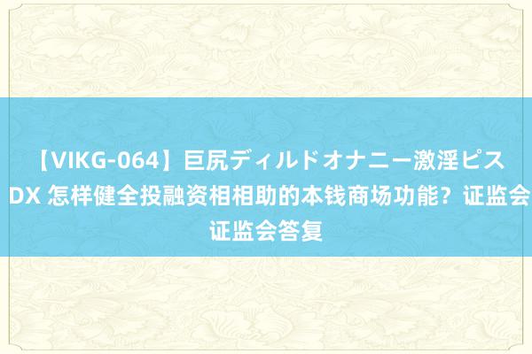 【VIKG-064】巨尻ディルドオナニー激淫ピストン DX 怎样健全投融资相相助的本钱商场功能？证监会答复