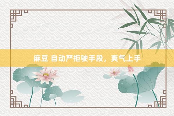 麻豆 自动严拒驶手段，爽气上手